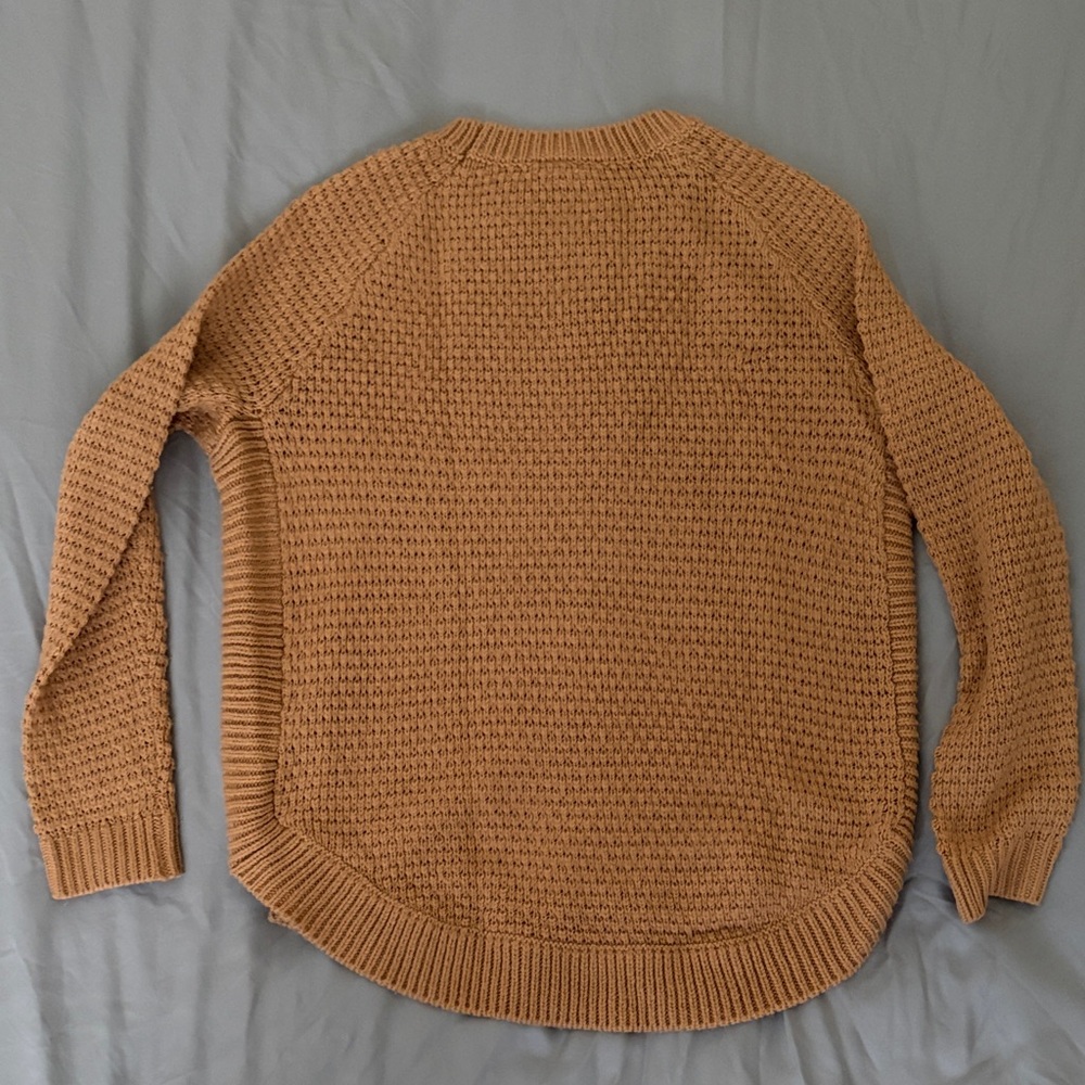 St. John's Bay women’s small Camel brown Knit fisherman Sweater - Picture 2 of 5